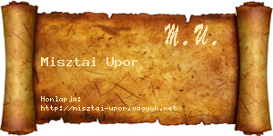 Misztai Upor névjegykártya